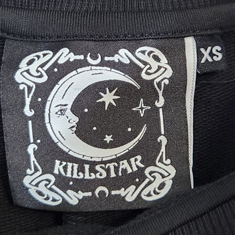 Killstar Dress Womens Small Goth Emo Punk Mini Ribbed Occult Graphic Print - Picture 12 of 16